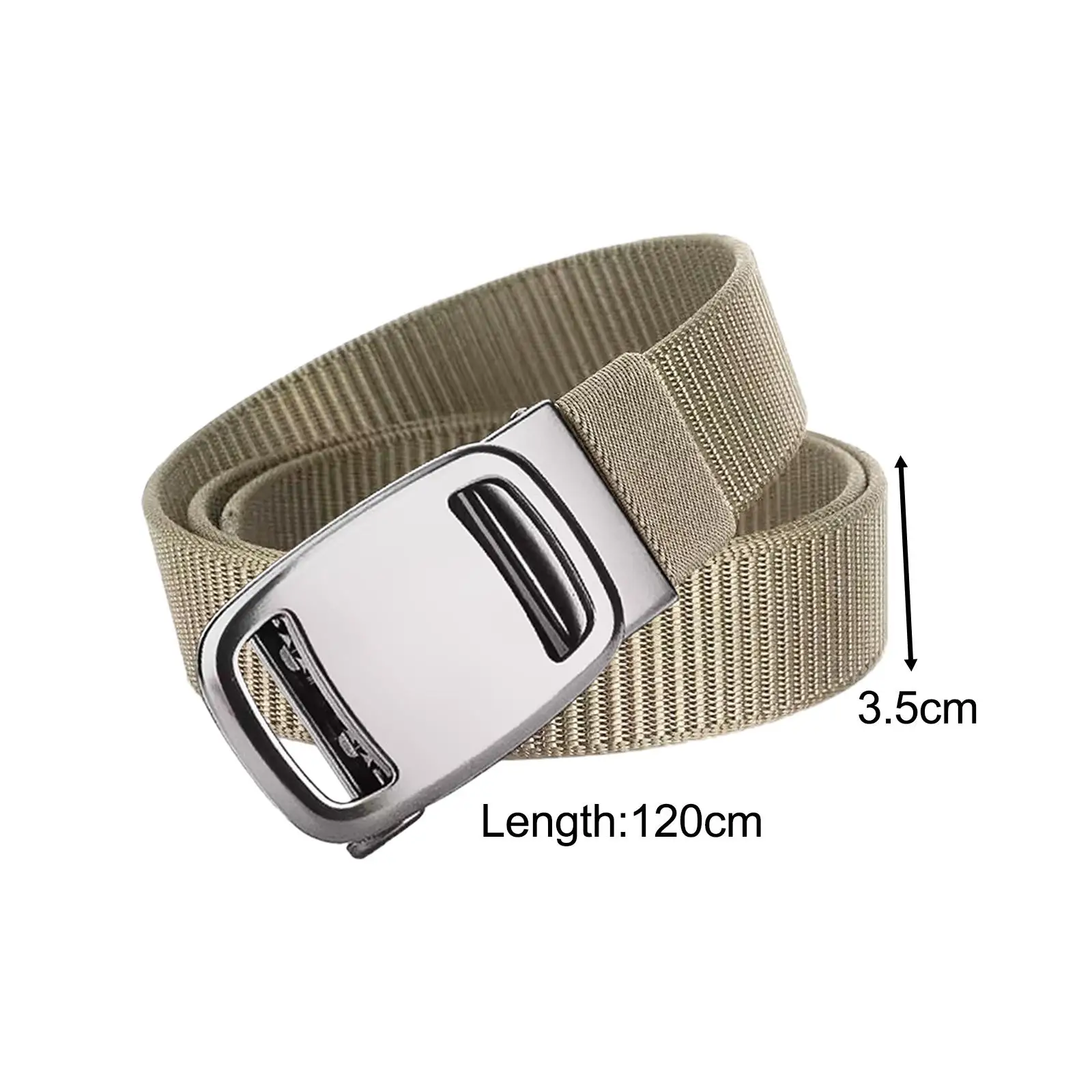 Nylon Belt for Men Work Belt Casual Portable Durable Webbing Belt Automatic Belt Buckle for Camping Mountain Climbing Outdoor