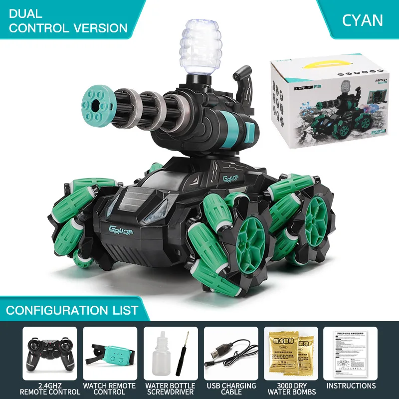 

Toy 1/16 Rc Tank 2.4G RC Car Remote Control Cara Toys for Boys Gesture Controlled Water Bomb Tank Electric Car Kid Toy Gift