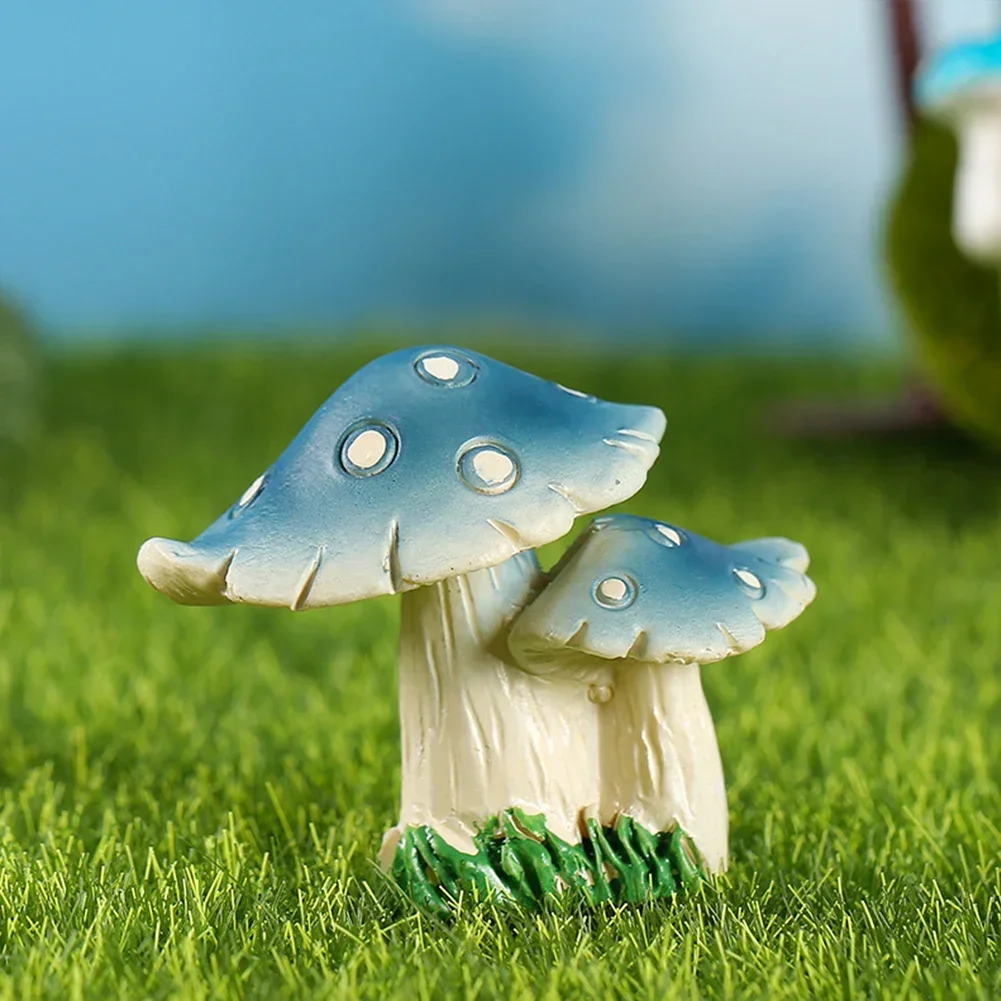 2023 Simulation Mushroom Resin Small Mushroom Statue Large Garden Mushroom Decorative Desktop Decoration Micro Landscape