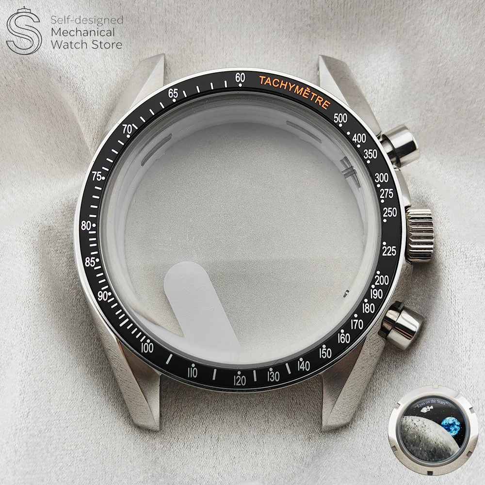 Elegant Moon Phase Chronograph Watch - 39.7MM, Stainless Steel, 20MM Strap-Compatible