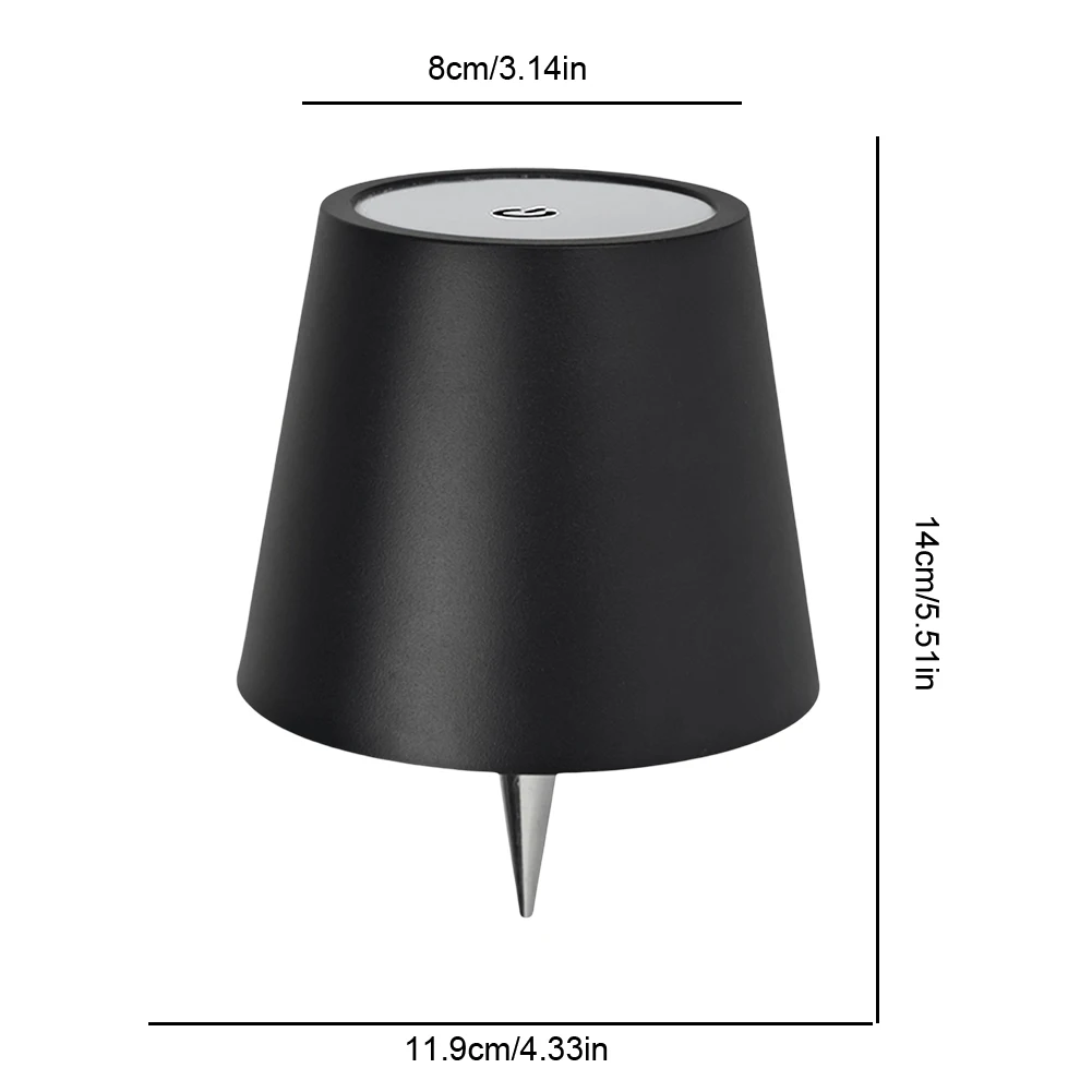 LED Table Lamp Rechargeable Stepless Dimming Metal Dimmable Bottle Lamp Portable Cordless Table Lamp for Family Restaurant & Bar