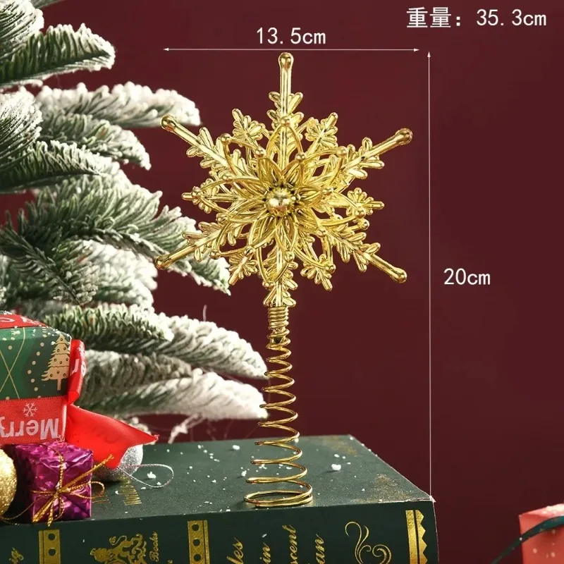 Gold Glitter Christmas Tree Top Star Christmas Decorations For Home Xmas Tree Ornaments Navidad New Year 2024 Natal Noel
