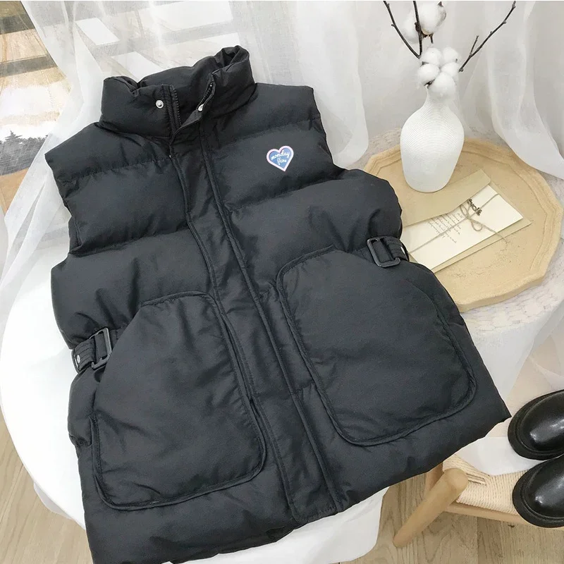 여성용 블랙 스탠드 칼라 조끼, 용수철 골프 코트, 여성용 패션 지퍼, 우아한 짧은 골프 조끼, Monday Flow, 가을
