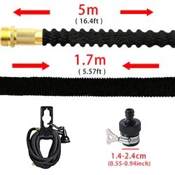 Enhance your garden care routine with our 3X Expandable High - Pressure Flexible Magic Water Hose. This versatile, durable, and efficient tool is perfect for watering, irrigation, and car washing needs. (5m black water gun)