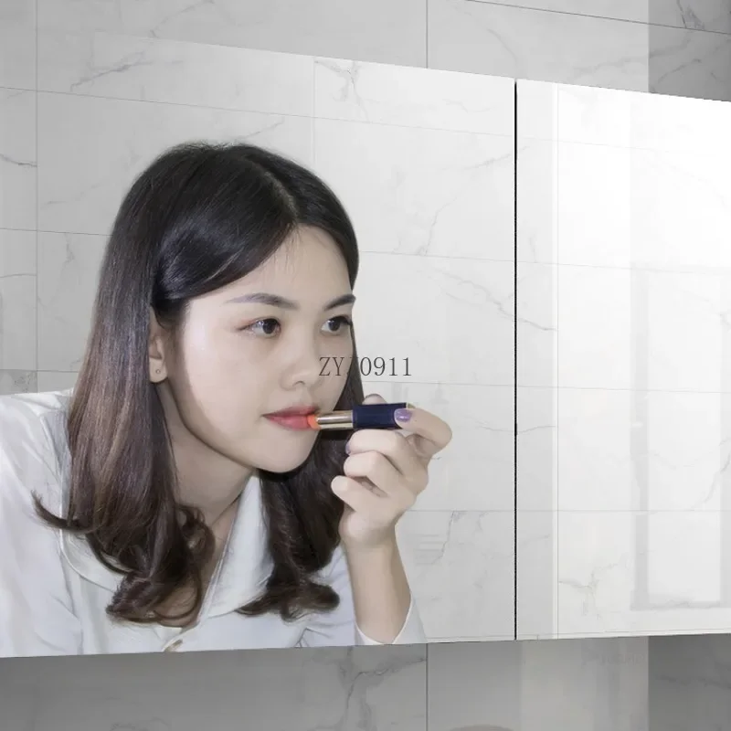 Modern Black Stainless Steel Bathroom Cabinet Wall Mounted Smart Demisting Bathroom Mirror Cabinets Mirror Storage Rack