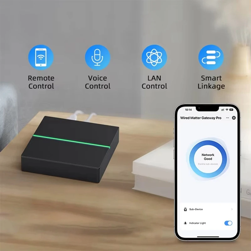 A74E-Tuya Smart Matter Gateway Smart Home Hub Work With Google Home Alexa Support App Remote Control Wired Matter Gateway