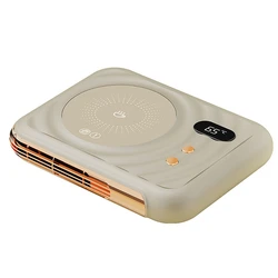 Electric Mug Warmer with Temperature Display - Rapid Heating - EU (Beige)