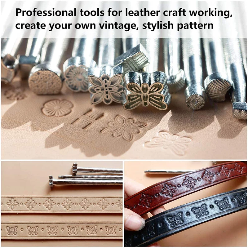 Leather Craft Stamps Leather Letter Punch 1PCS Leather Printing Tool Alloy Saddle Making Carving Handmade Leatherwear Craft DIY Punch Stamps Metal Leather Stamping Saddle