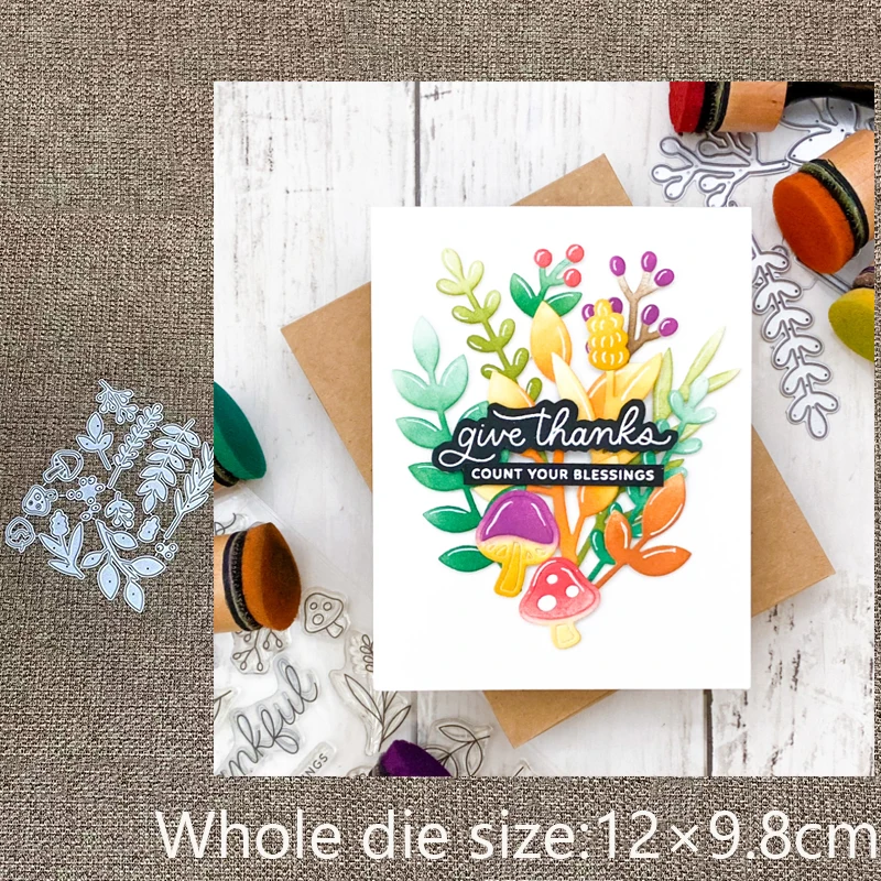 

Металлический трафарет XLDesign для рукоделия, пресс-формы, украшение в виде грибов, Листьев, высечки для альбома, бумаги, тиснения