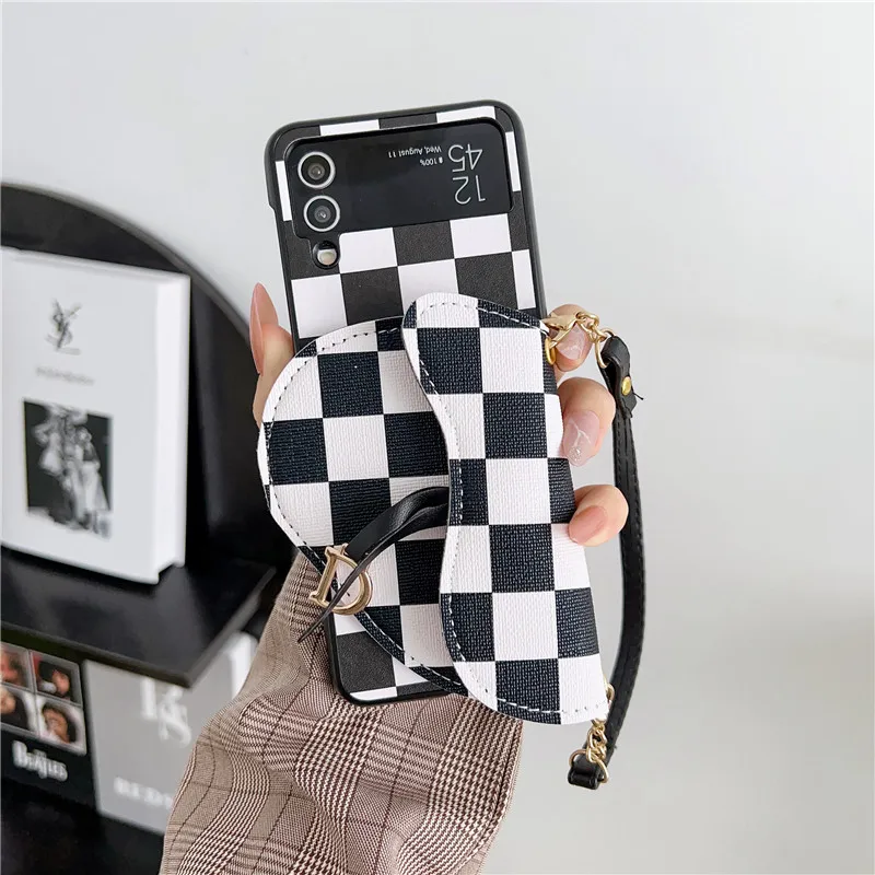 Cute Leather Wallet Cardioid Card Bag Houndstooth Purse Case for