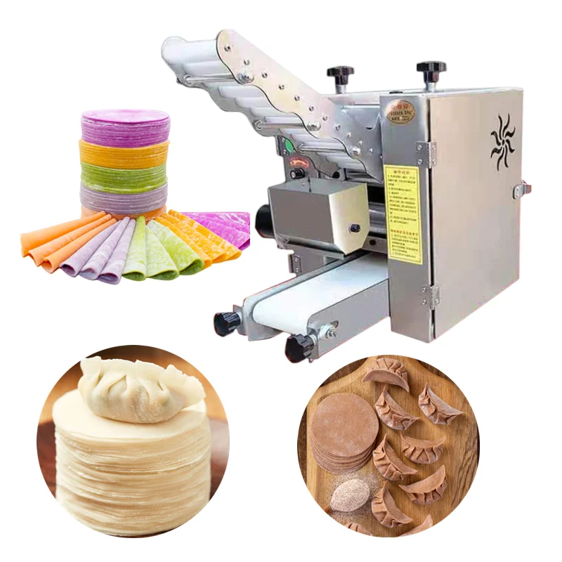 

2022 Stainless Steel gyoza wrapper machine 60-70 pcs/min Dumpling Wonton Chapati Wrapper Making Machine