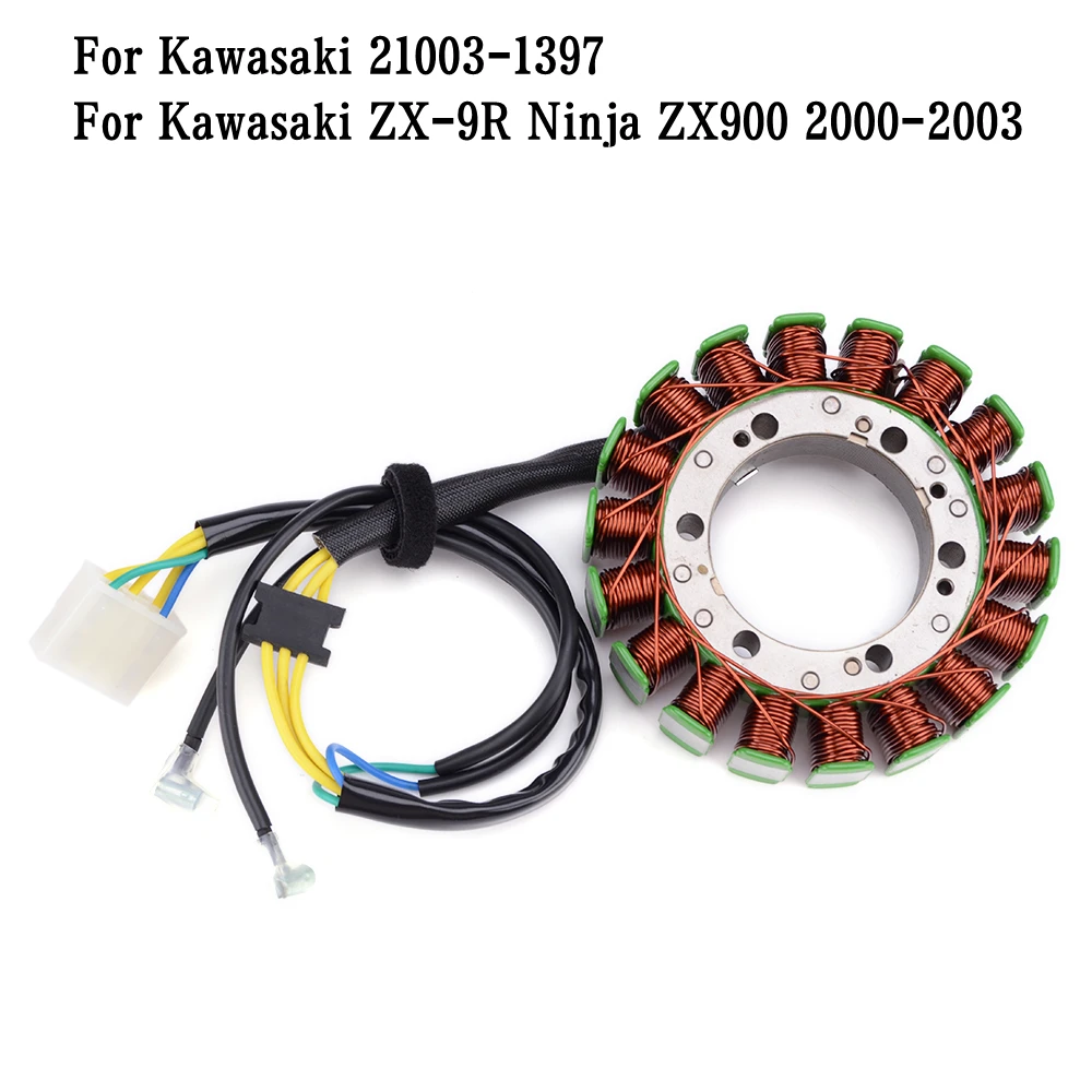 

Motorcycle Generator Stator Coil for Kawasaki ZX900 ZX 900 Ninja ZX 9R ZX-9R ZX9R 2000 2001 2002 2003 21003-1397