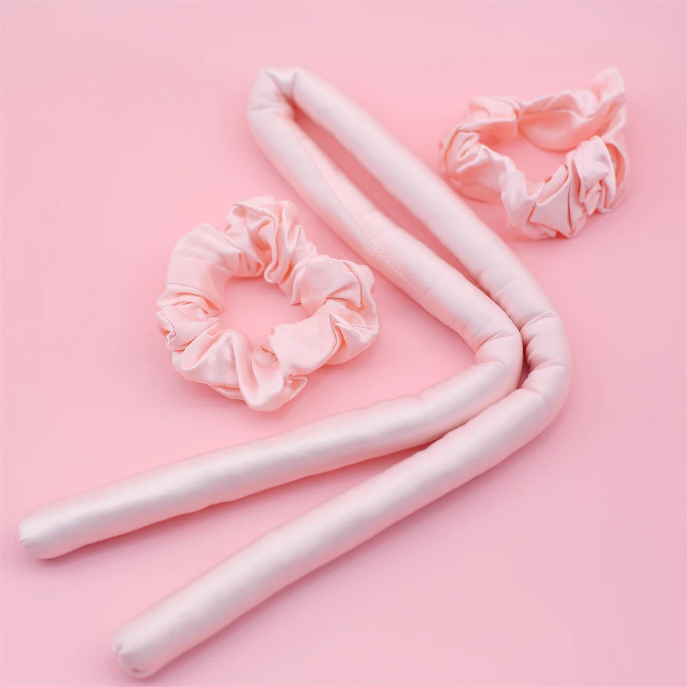 100% 19Momme Mulberry Silk Heatless Curling Rod Headband