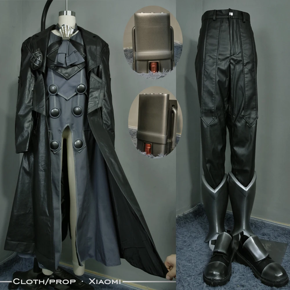 

Game Leather trench Made in Abyss Bondrewd Cosplay Clothing Full Set of Armor Helmet light Mask for adult Men Women Halloween