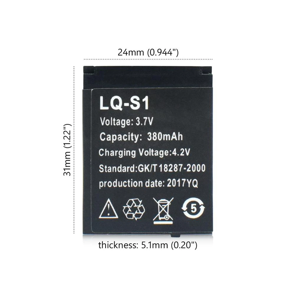 Batterie de remplacement pour montre connectée dz09 v8 x6 s1_voghion.com