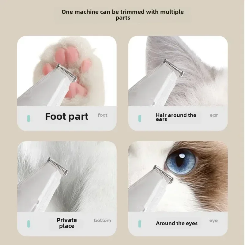 Pet Clipper Dog Hair Trimmer Pet Hair Trimmer Dog Clipper 2 in 1 Professional Hair Clipper Dogs With Vacuum Cleaner For Pet Grooming Kit Cat Shaving Feet Hair Electric Pusher