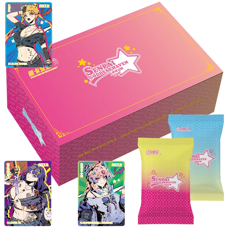 

New Goddess Story Collection Cards Booster Box Senpai Goddess Haven Anime Girl Rare Peripheral Game Card Birthday Gifts Kids Toy