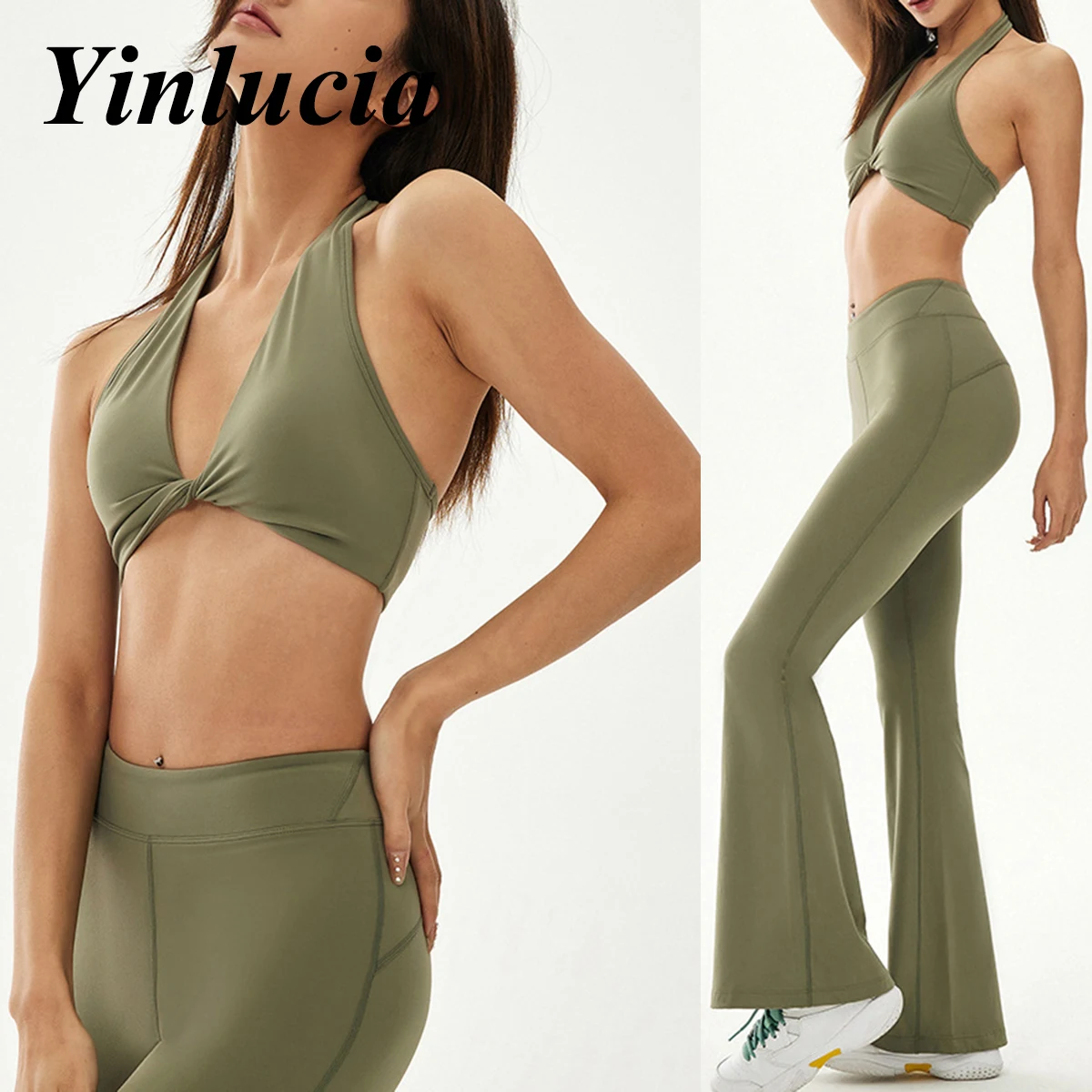 

2 PCS Suit Summer Fitness Stretch Sports Set Solid Color Tank Leggings Yoga Gym Clothes Suit Casual Summer Breathable Tracksuit