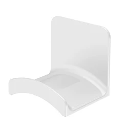 Universal Wall Mounted Headphone and Controller Holder with Under-Desk Hanger (White)