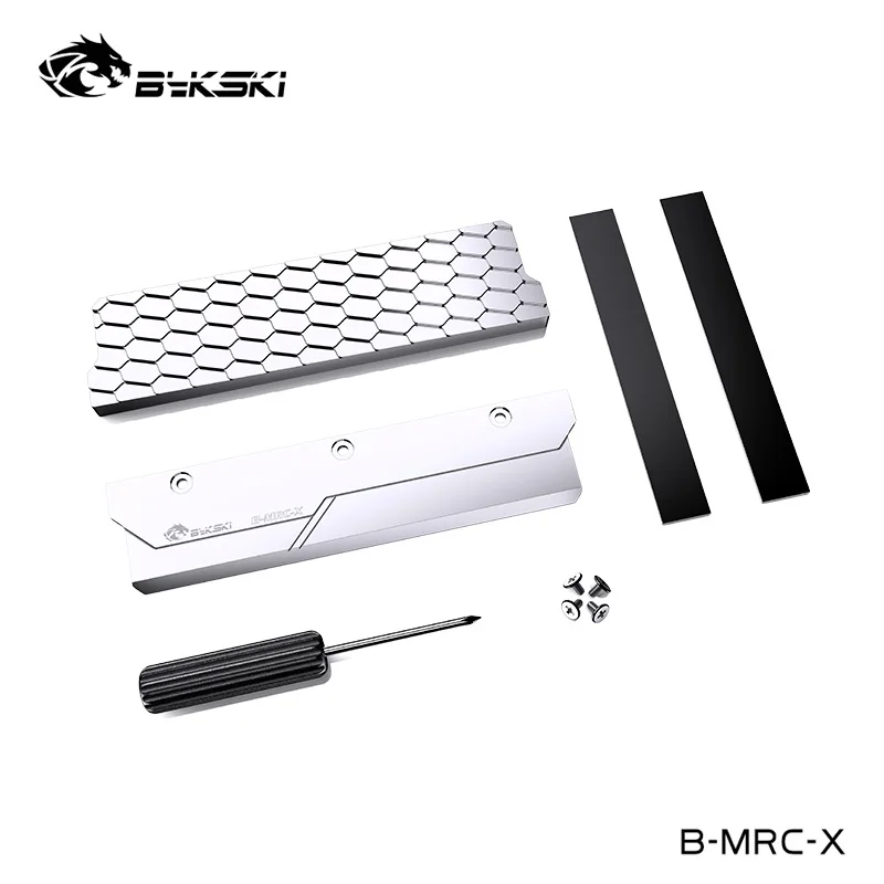 Bykski Computador Ddr5 Ram Memória t2 Vermelho Cobre Dissipação de Calor Cooler Armadura Colete Prata B-mrc-x