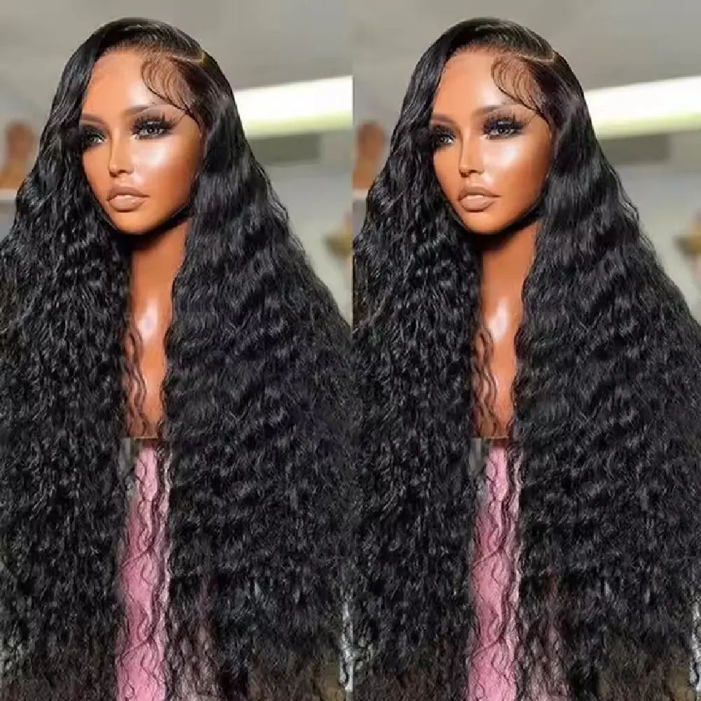 

Cheap 360 Full Lace Water Wave Transparent Lace Front Wigs 13x6 Lace Frontal Wigs For Black Women Human Hair Curly Lace Wigs