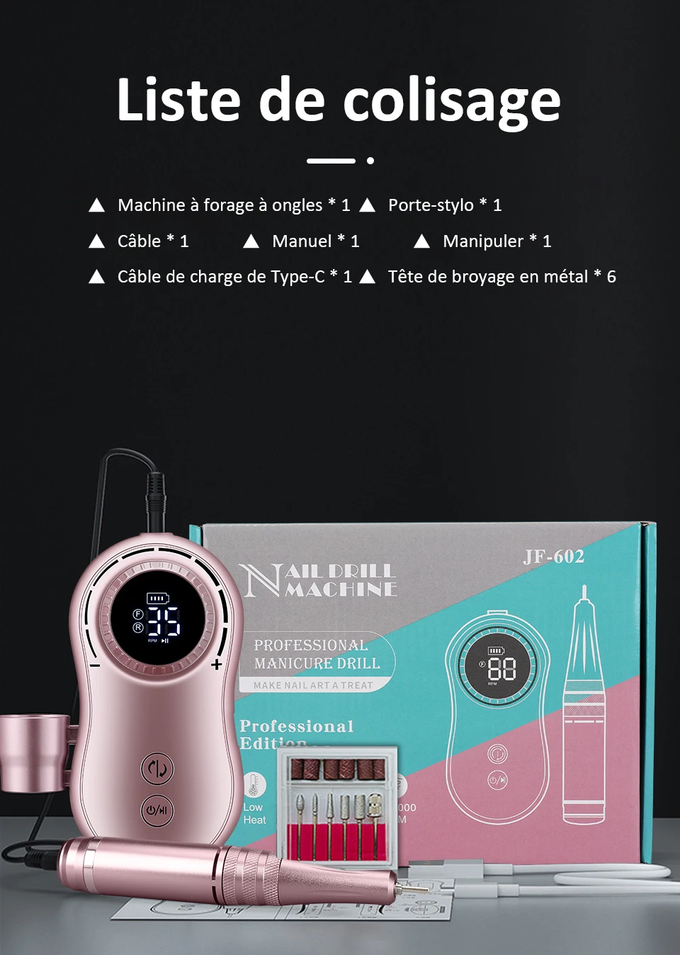 Perceuse à Ongles Électrique