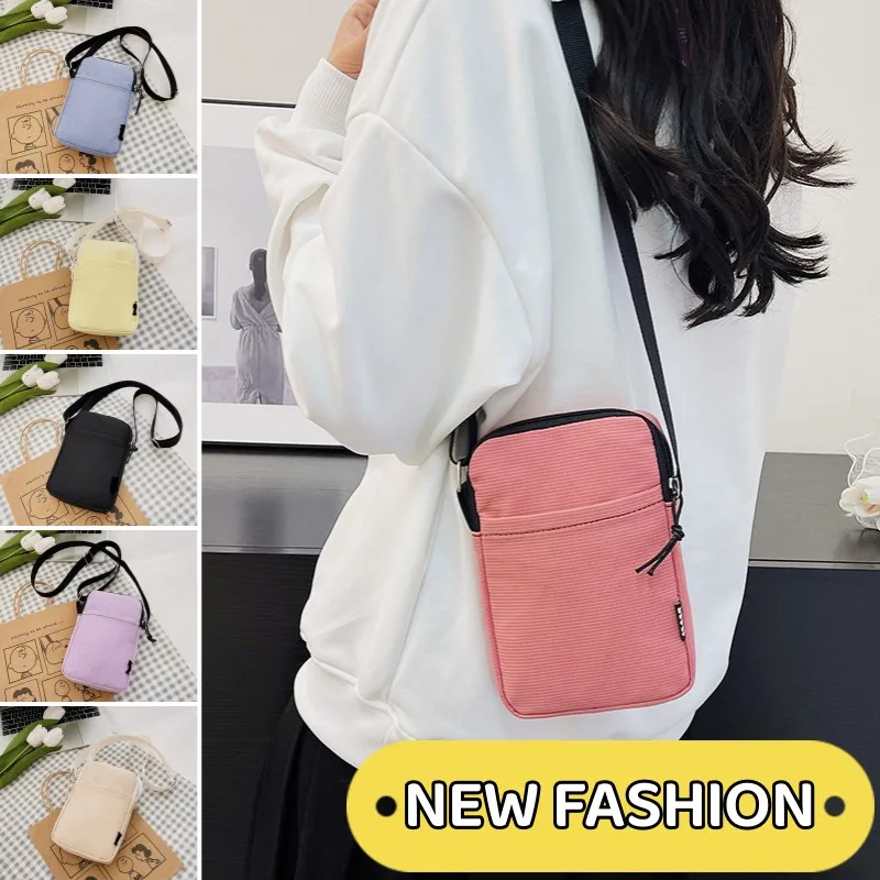 

New Mobile Phone Bag Ladies Candy Color Crossbody Simple Mini Satchel Shoulder Coin Bag Vertical Handbag Women's Messenger Bag