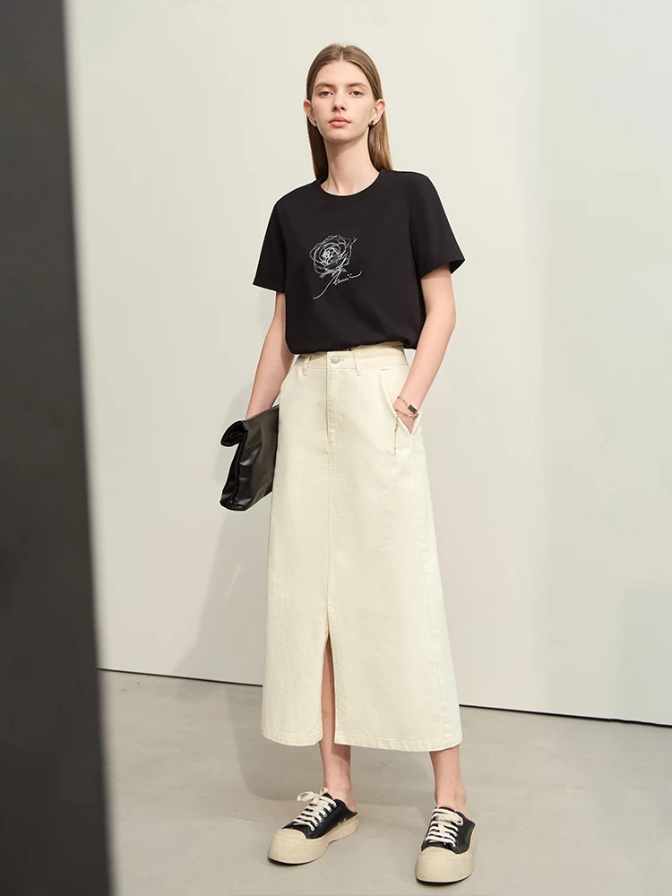 トップス Ami shirring logo tops White andmary ANDMARY】Ami shirring logo tops