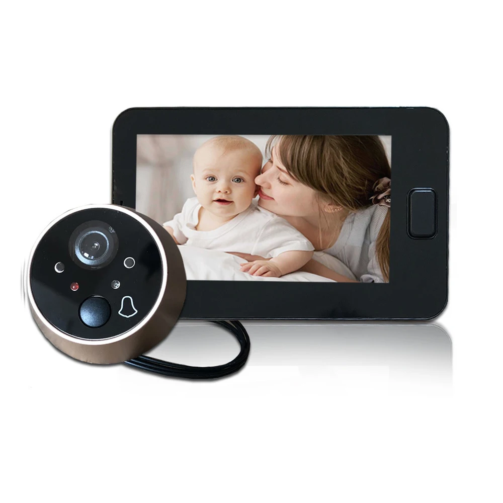 

4.3 Inch Color Screen Peephole Door Camera With Electronic Doorbell LED Lights Video Door Viewer Video-eye Home Security