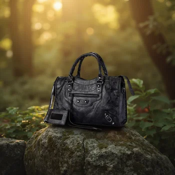 Borsa da moto da donna, borsa a tracolla grande capacità, borsa a spalla, borsa a tracolla stile retrò, borsa da viaggio per pendolari