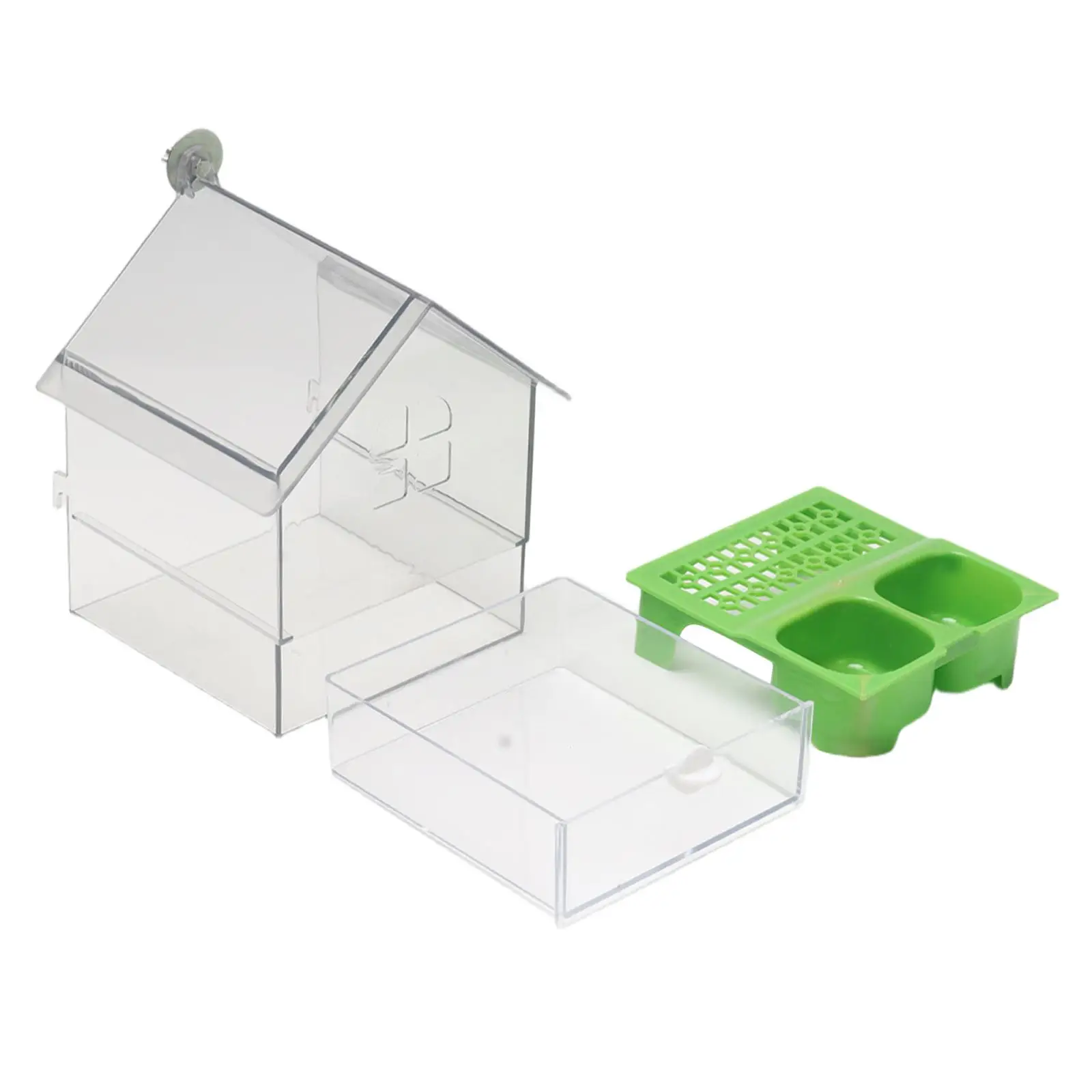 Bird Feeder Bird Bath Bowl House Multifunction Bathing Cage Accessories Parakeet Bathtub for Lovebird Parakeets Parrot