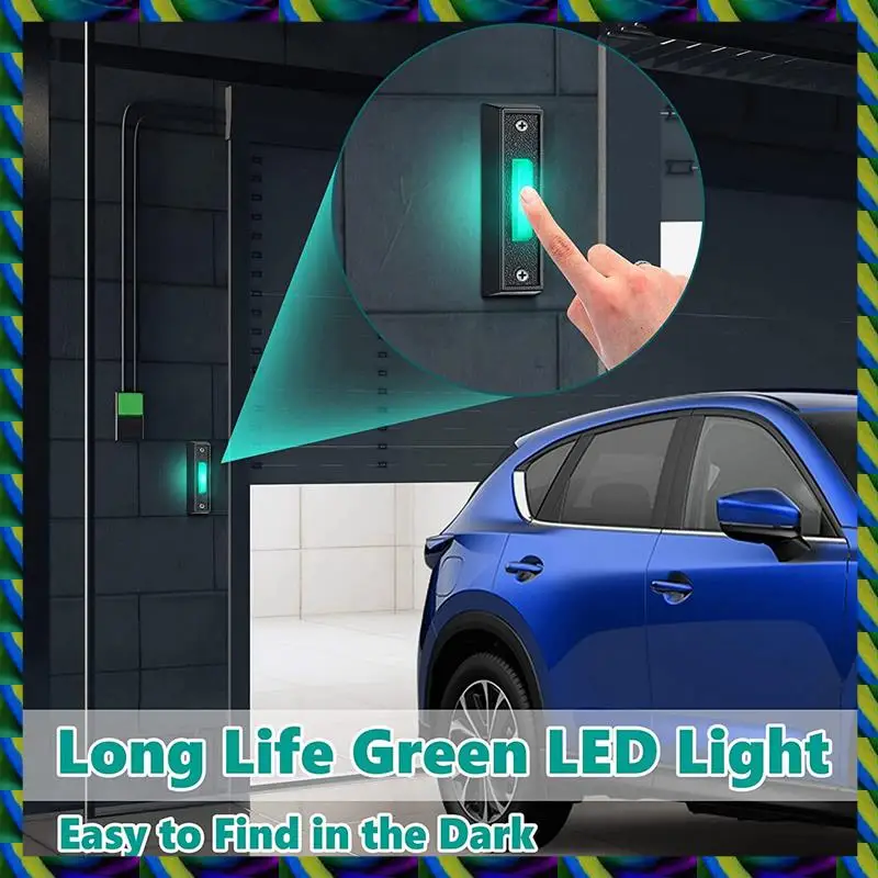 LED Lighted Doorbell Button, Upgraded Solid And Sleek Metal Wall Mounted Door Bell Push Buttons For Home, Universal Garage Door Opener Switch (Retro - View #10