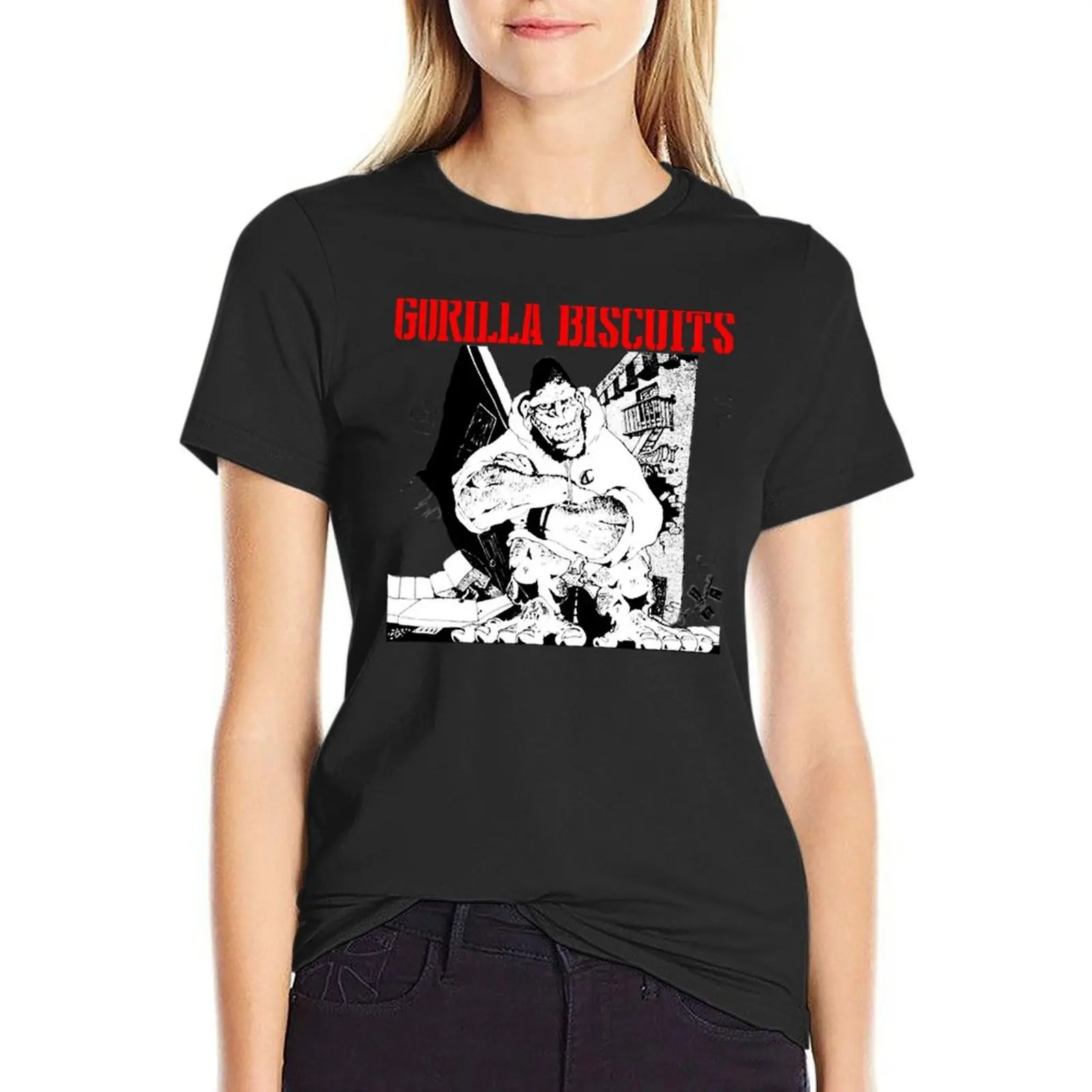 Maglietta Gorilla Biscuits T-Shirt Plus Size Top Summer Top T-Shirt Moda Coreana Per Donna Pack