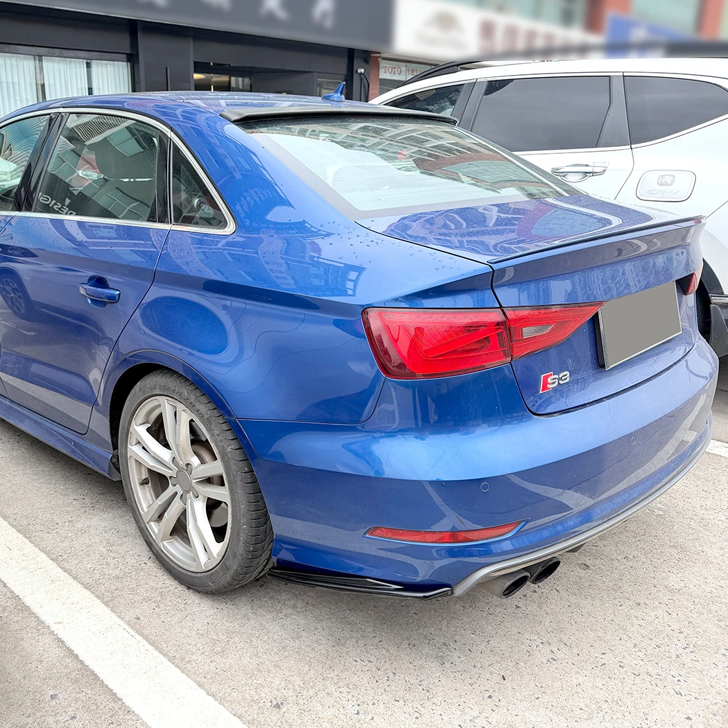 아우디 A3 S3 8V S라인 2013-2016 세단 버전용 자동차 리어 범퍼 리어 립 코너 스포일러 외부 개조