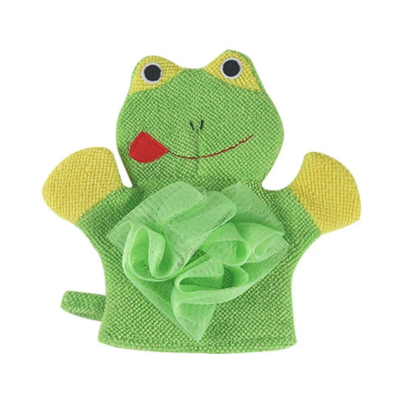 Soft Baby Bath Brush Kids Body Cartoon Animal Scrubber Exfoliating Sponge Shower Baby Bathing Glove Skin Cleaner Tool for Kids