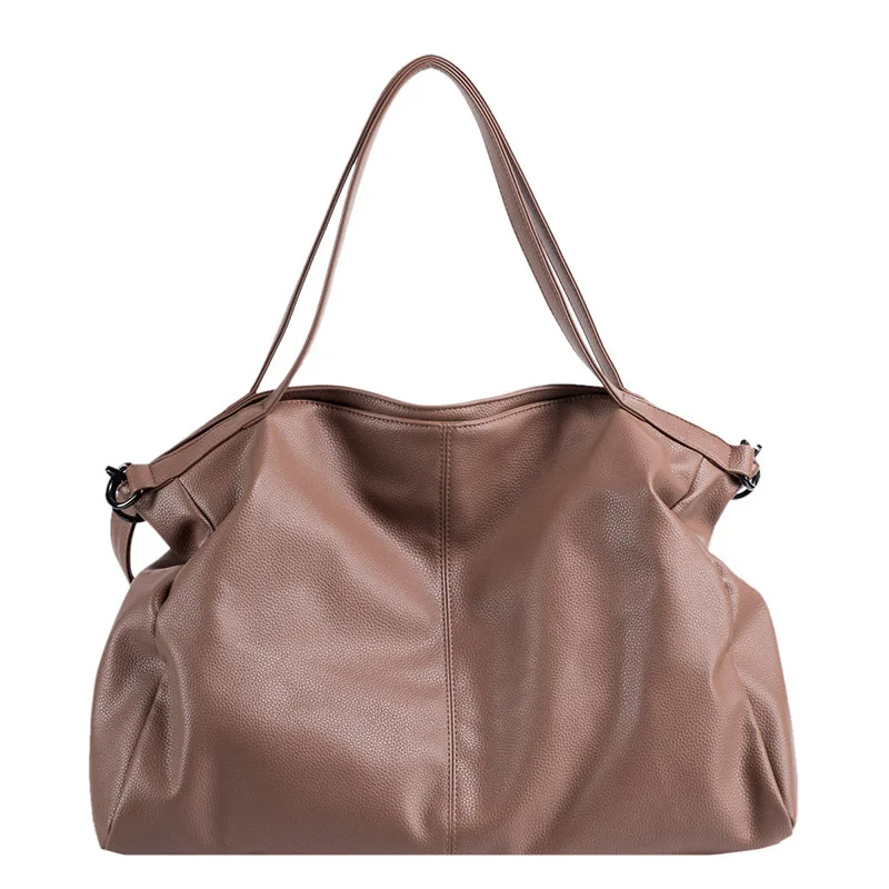 Grandi borse tote nere da donna Borsa shopper grande Hobo Borsa spaziosa Borsa a tracolla in morbida pelle di qualità Borsa a tracolla da viaggio da donna - immagine 4