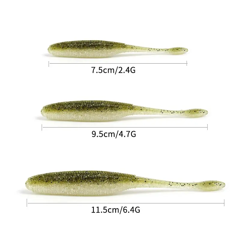Leurres souples SUNMILE Drop 7.5-11.5cm pour brochet et perche - appâts artificiels vibrants