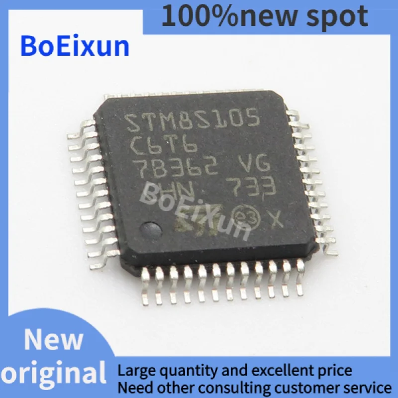 

1-100PCS STM8S105C6T6 SMD LQFP-48 STM8S105 8-bit Microcontroller MCU-MCU Chip Brand New Original