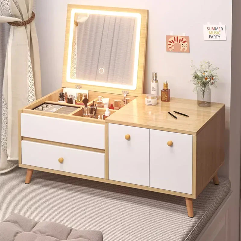 

Woman Modern Vanity Table Cosmetic Jewelry Makeup Nordic European Dressing Table Cabinet Storage Vestidores Postmodern Furniture