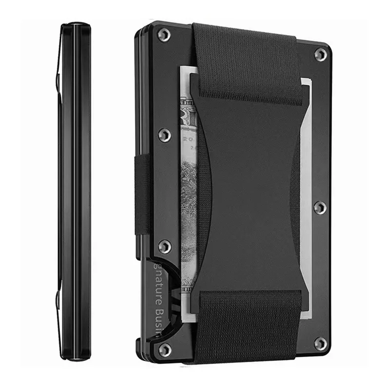 New Metal Card Pack Carbon Fiber Wallet for Men Fashion Wallet RFID Anti-theft Brush Blocking Technology carbon fiber wallet