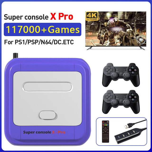 Super Console X - PSP/PS1/N64 + 50 Emuladores Com 90000 + Jogos / 6 ME – O  Brazil Express