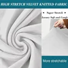 30Colors Stretch Velvet Shell Chair Cover Mid Modern Dining Chair Covers Washable Dining Room Chair Covers Lounge Armless 2