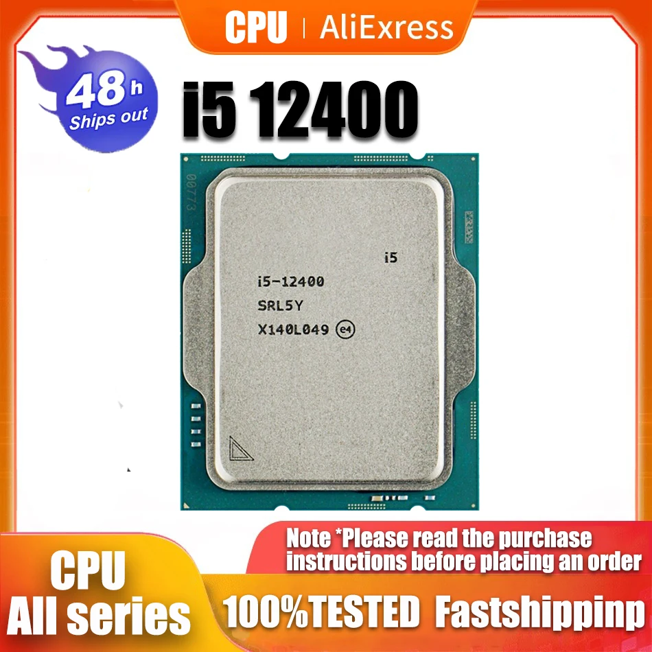 Nuovo Processore Cpu Intel Core I5 12400 2.5Ghz 6-Core 12 Thread 10Nm L3 = 18M 65W Lga 1700 No Cooler