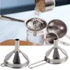 Wide Mouth Stainless Steel Funnel Spice Cooking Oil Filter Kitchen Tool Strainer with Handle Oil Spill Filter Funnel 4