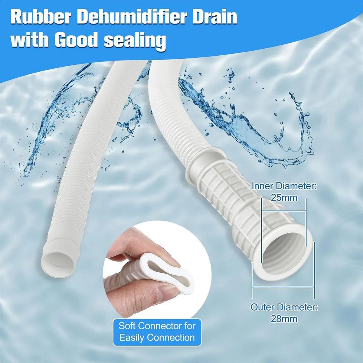 Air Conditioner Drain Hose Flexible Drain Hose With Clip Cuttable