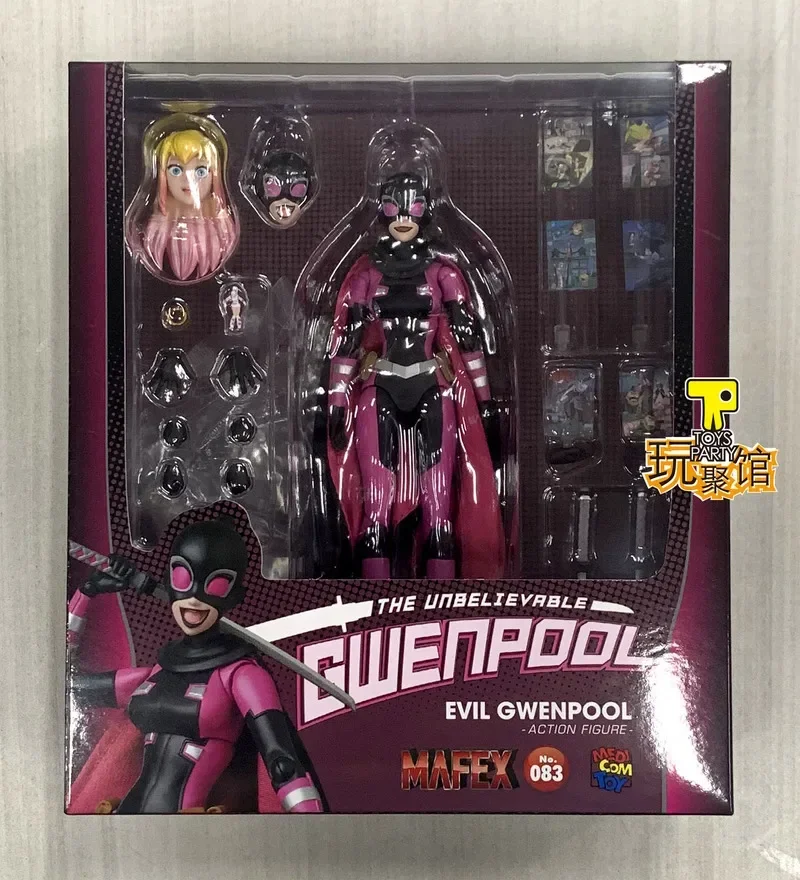 

In Stock Original Medicom Mafex No.083 Mafex Evil Gwenpool In Stock Anime Action Collection Figures Model Toy Action Collection
