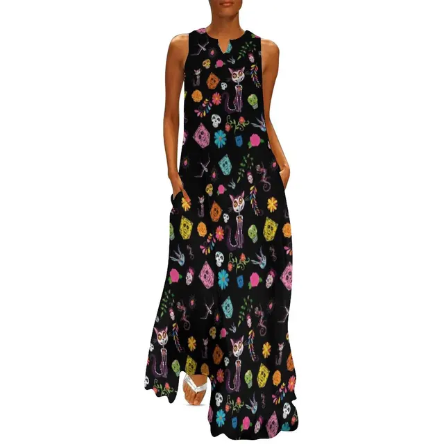 Mexican Sugar Skull Dress Colorful 