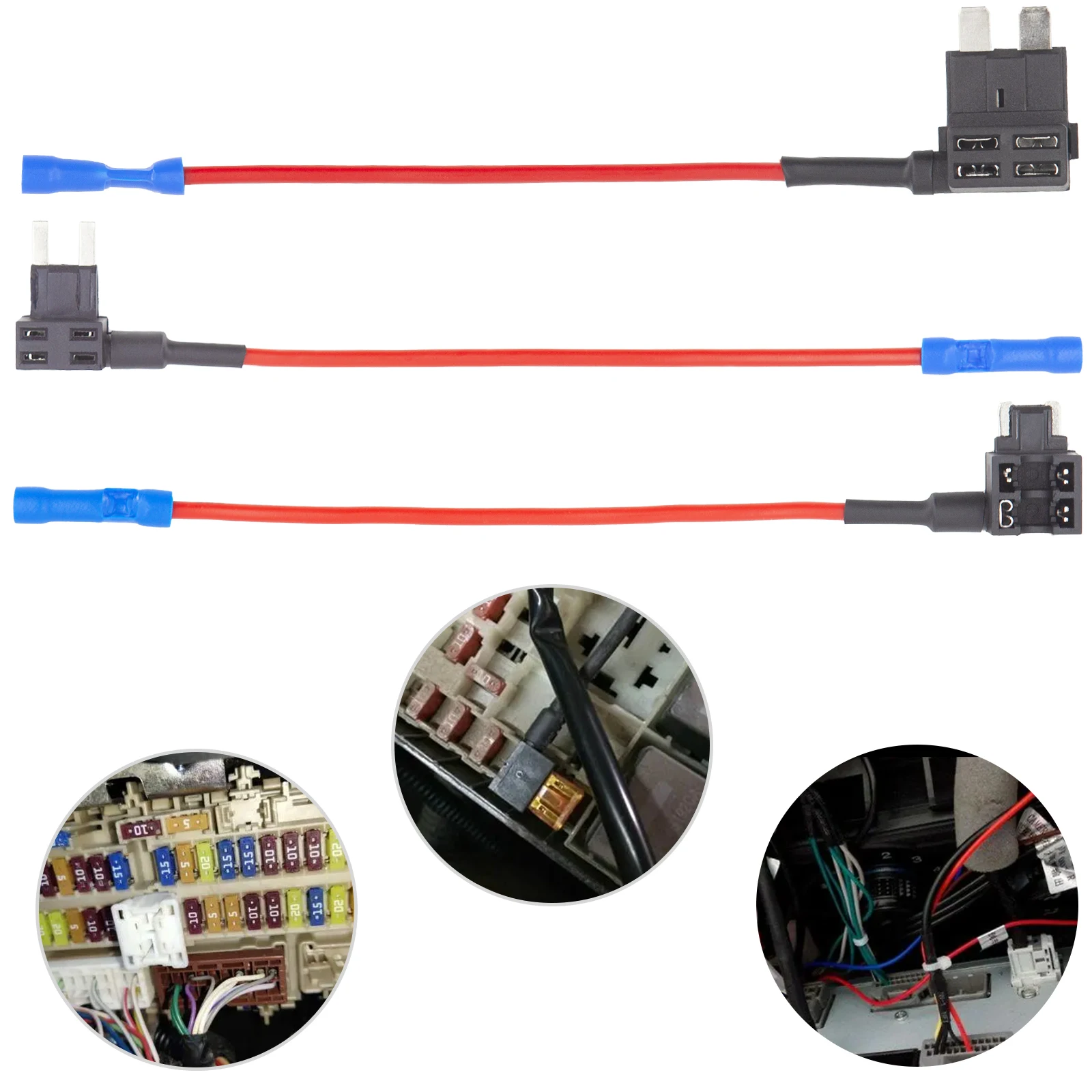 Fuse Holder Add-a-Circuit Fuse Tap Adapter Standard/Mini/Low Profile Mini Blade 3 Types ATC ATM APS For Auto Car Truck Boat