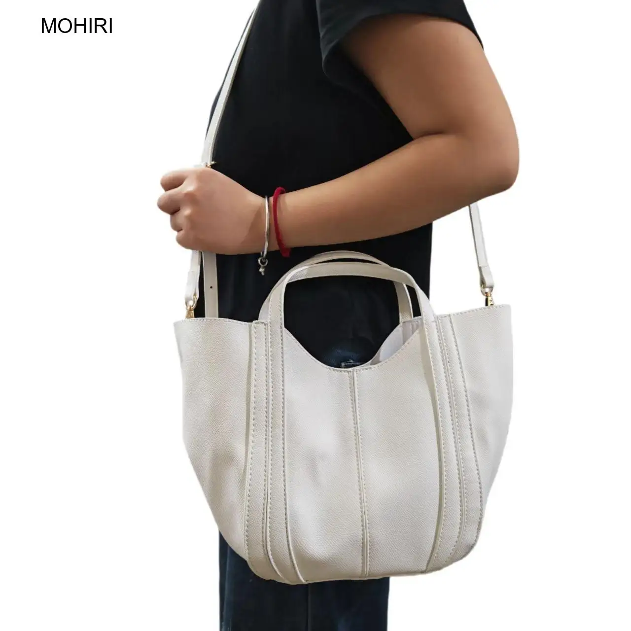 Elegante Borsa Tote in Pelle con Manico Superiore per Donne 2026, Piccola Borsa a Spalla con Tracolla Regolabile per Lavoro e Uscite Casual - immagine 3