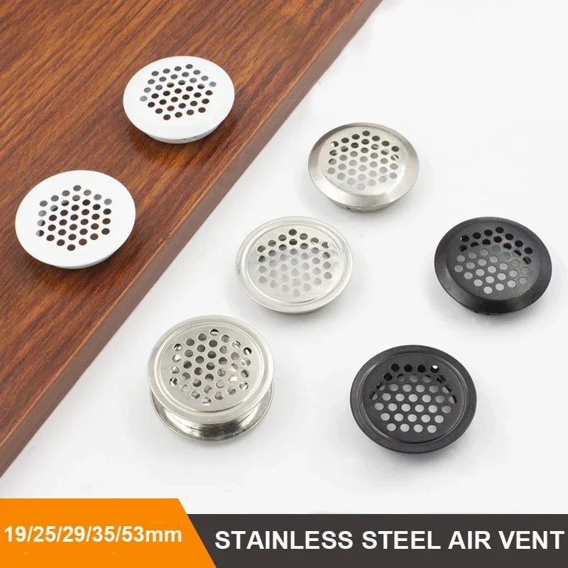 Thickened Cabinet Stainless Steel Air Vent Shoe Cabinet Breathing Hole Round Breathing Hole Cover Heat Dissipation 10pcs